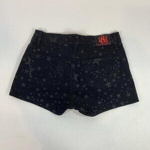 Rock & Republic Star Print Black Denim Shorts - Vintage 90s Style, Size 4/S